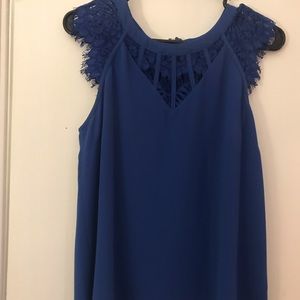 SOLD Blue lace top